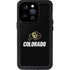 University of Colorado CU Logo on Black iPhone 15 Pro Waterproof Case